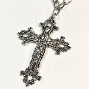 Vue Detaille Collier Gothique Choker Ours Profané "Rituel des Chaînes"