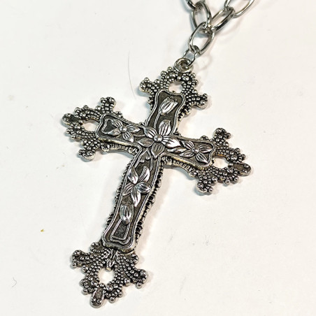Vue Detaille Collier Gothique Choker Ours Profané "Rituel des Chaînes"