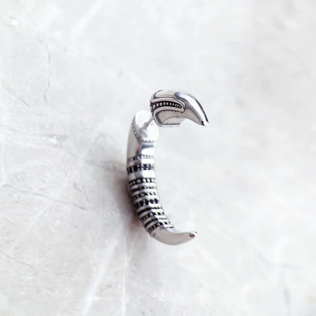 Vue de Face Boucles d’Oreilles Viking "Griffes du Berserker"