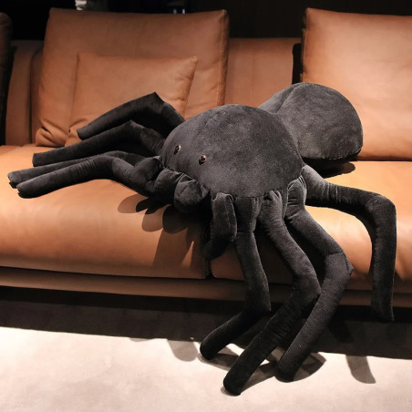 Peluche Araignée Noir - 3 tailles au choix !