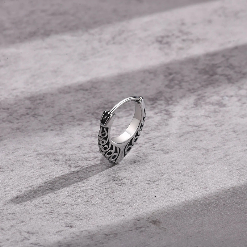 Avant Boucles d’Oreilles Viking "Runes du Clan"