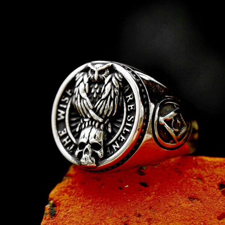 Bague Tête de Mort Rock « The Wise Resist »