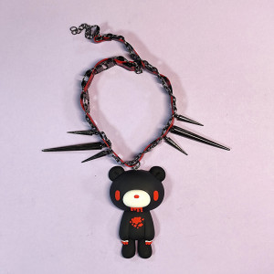 Avant Collier Gothique Choker Ours Profané - Innocence Sous Clous