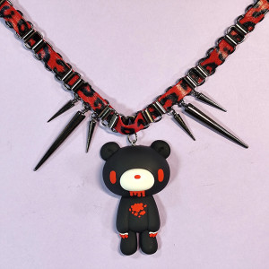 Vue detaille Collier Gothique Choker Ours Profané - Innocence Sous Clous