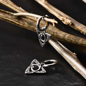 Boucles d’Oreilles Viking "Triquetra des Anciens" - 3 couleurs au choix