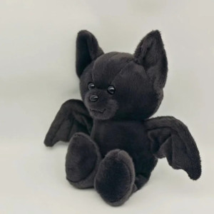 Vue Laterale Peluche Gothique Mignonne Chauve-Souris - 30 cm