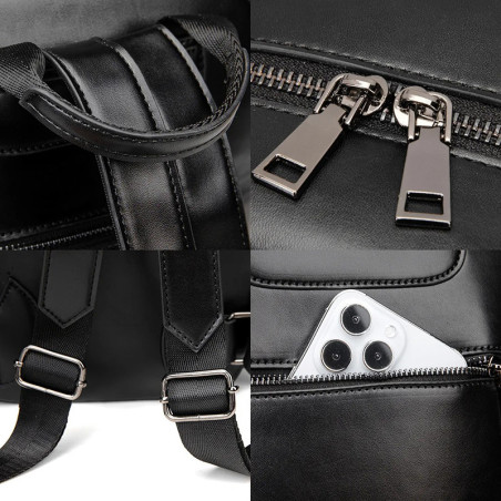 Vue detaille Sac à Dos Tête de Mort Gothique "Masque Apocalyptique"
