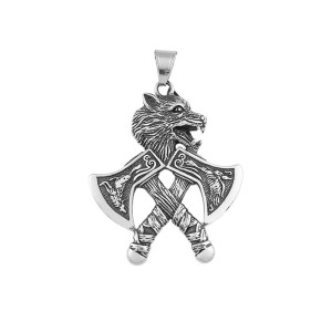 Collier Viking Double Hache du Loup