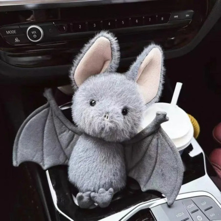 Vue detaille Peluche Gothique Chauve-souris "Midnight"