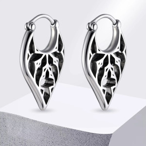 Vue Avant Boucles d’Oreilles Viking Rune d’Yggdrasil.jpeg