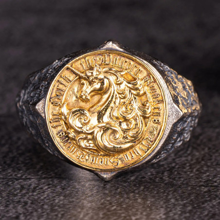 Avant Bague Héraldique "Sceau de la Licorne du Nord" - Argent Sterling 925