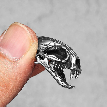 Collier Tête de Mort "Crâne du Tigre à Dents de Sabre" taille M