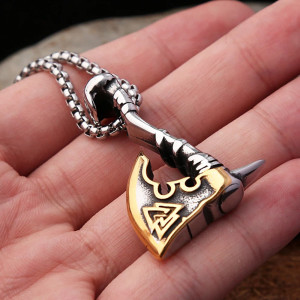 Magnifique Collier Viking Tranchant d'Odin - 2 couleurs au choix !