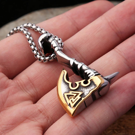 Magnifique Collier Viking Tranchant d'Odin - 2 couleurs au choix !