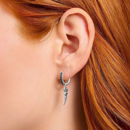 Vue Portee Boucles d’Oreilles Viking "Crocs de Fenrir"