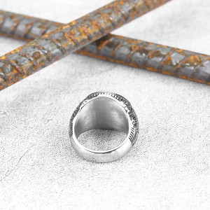 vue arrierre Bague Viking Dragon des Fjords