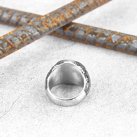 vue arrierre Bague Viking Dragon des Fjords