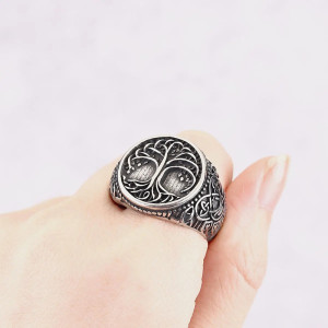 Vue Portee Bague Viking Dragon des Fjords