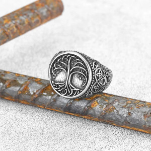 Vue Laterale Bague Viking Dragon des Fjords