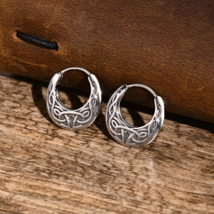 Avant Boucles d’Oreilles Viking "Nœud des Nornes"