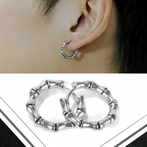Détails de la vue portee Boucles d’Oreilles Rock Anneaux Os Squelettiques