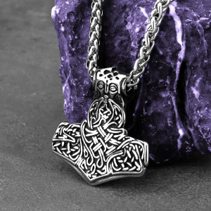 Magnifique Collier Viking Mjölnir du Haut-Roi