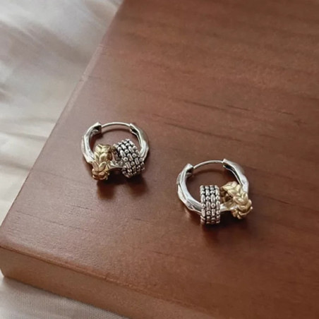 Détails des Boucles d’Oreilles Viking Jörmungandr