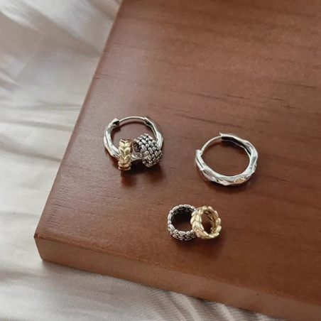 Vue complète des Boucles d’Oreilles Viking Jörmungandr