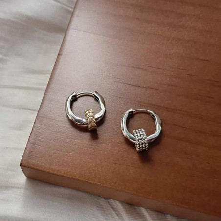 Vue détaillée des Boucles d’Oreilles Viking Jörmungandr