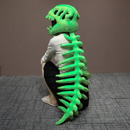 Costume Gothique Squelette "Dino-Bone" en Peluche pour Adultes ou Enfants Couleur vert