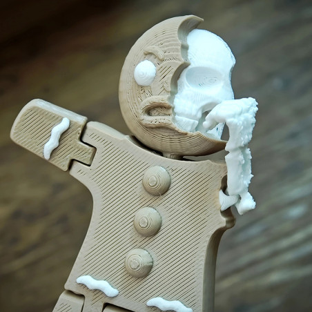 Vue detaille Figurine Tête de Mort Petit Biscuit "Gingerbread Horror Articulated"
