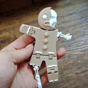 Figurine Tête de Mort Petit Biscuit "Gingerbread Horror Articulated"