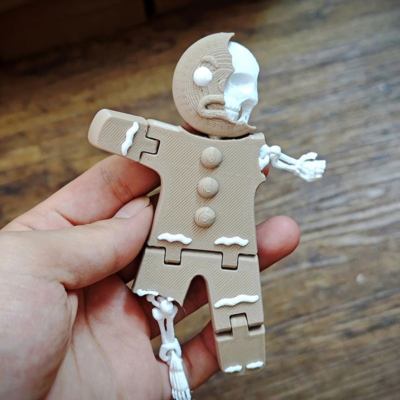 Figurine Tête de Mort Petit Biscuit "Gingerbread Horror Articulated"