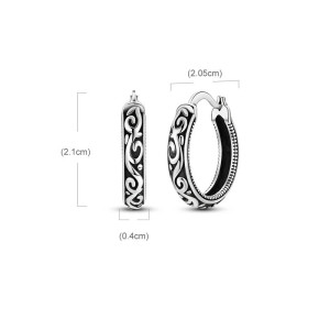 Dimensions Boucles d’Oreilles Viking "Cercles Entrelacs Ancestraux"