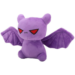 Vue Laterale Peluche Gothique Chauve-Souris "Gardienne Pourpre des Nuits"