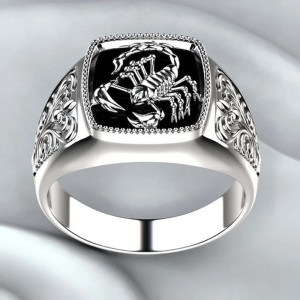 Avant Bague Rock Scorpion "Venin d'Argent"