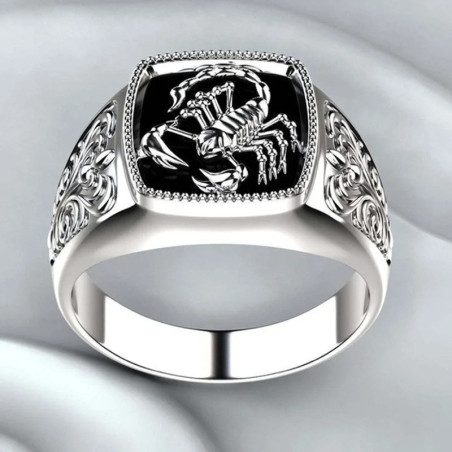 Avant Bague Rock Scorpion "Venin d'Argent"