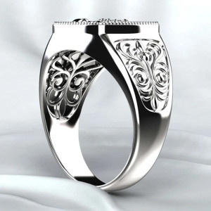 Vue Laterale Bague Rock Scorpion "Venin d'Argent"