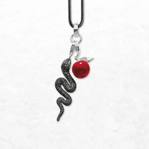 Avant Collier Rock Gothique "Tentation Éternelle - Serpent de la Pomme Interdite"