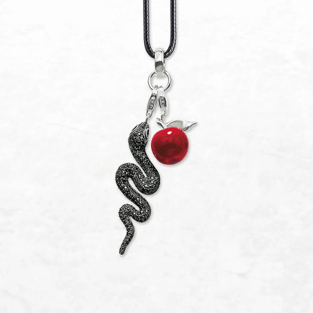 Avant Collier Rock Gothique "Tentation Éternelle - Serpent de la Pomme Interdite"