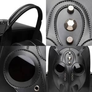 Vues complètes du Sac à Dos Tête de Mort Gothique Respirateur des Ombres