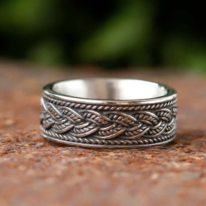 Bague Viking Celtique 'Tresse Nordique'