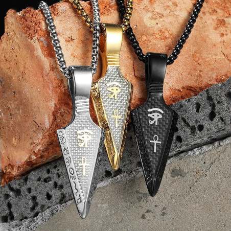 Collier Rock Gothique “Lame Sacrée d’Horus”