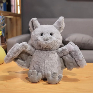 Peluche Gothique Chauve-Souris "Petite Terreur Mignonne"  Couleur Gris