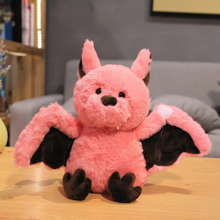 Peluche Gothique Chauve-Souris "Petite Terreur Mignonne"  Couleur Rose