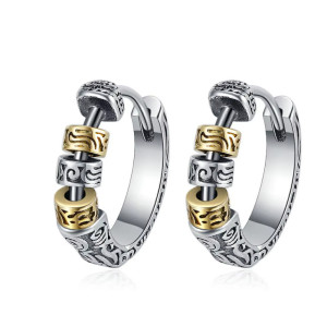 Détails des Boucles d’Oreilles Viking - Cercles Runiques Nordiques