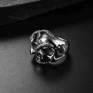 Avant Bague Tête de Mort - Immortal Bloom