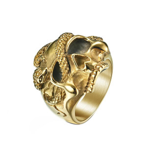 Bague Tête de Mort - Immortal Bloom Couleur Or