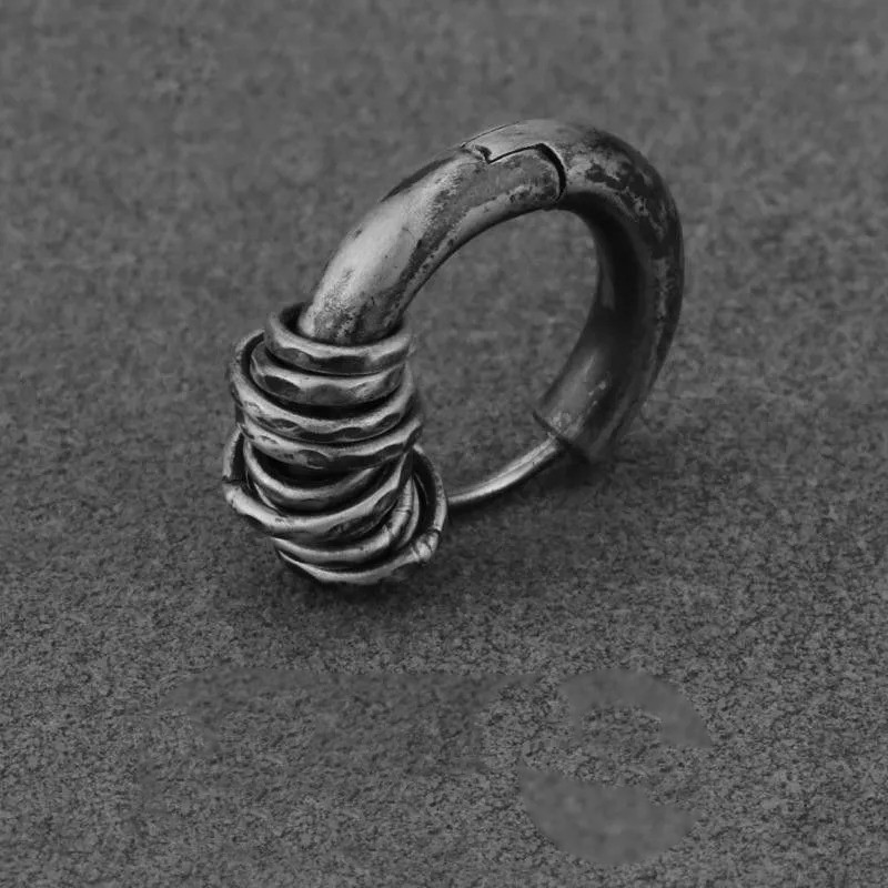 Boucle d’Oreille Viking "Cercle Forgé des Guerriers" Modele 2