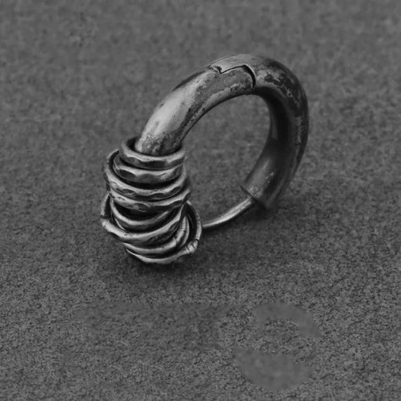 Boucle d’Oreille Viking "Cercle Forgé des Guerriers" Modele 2